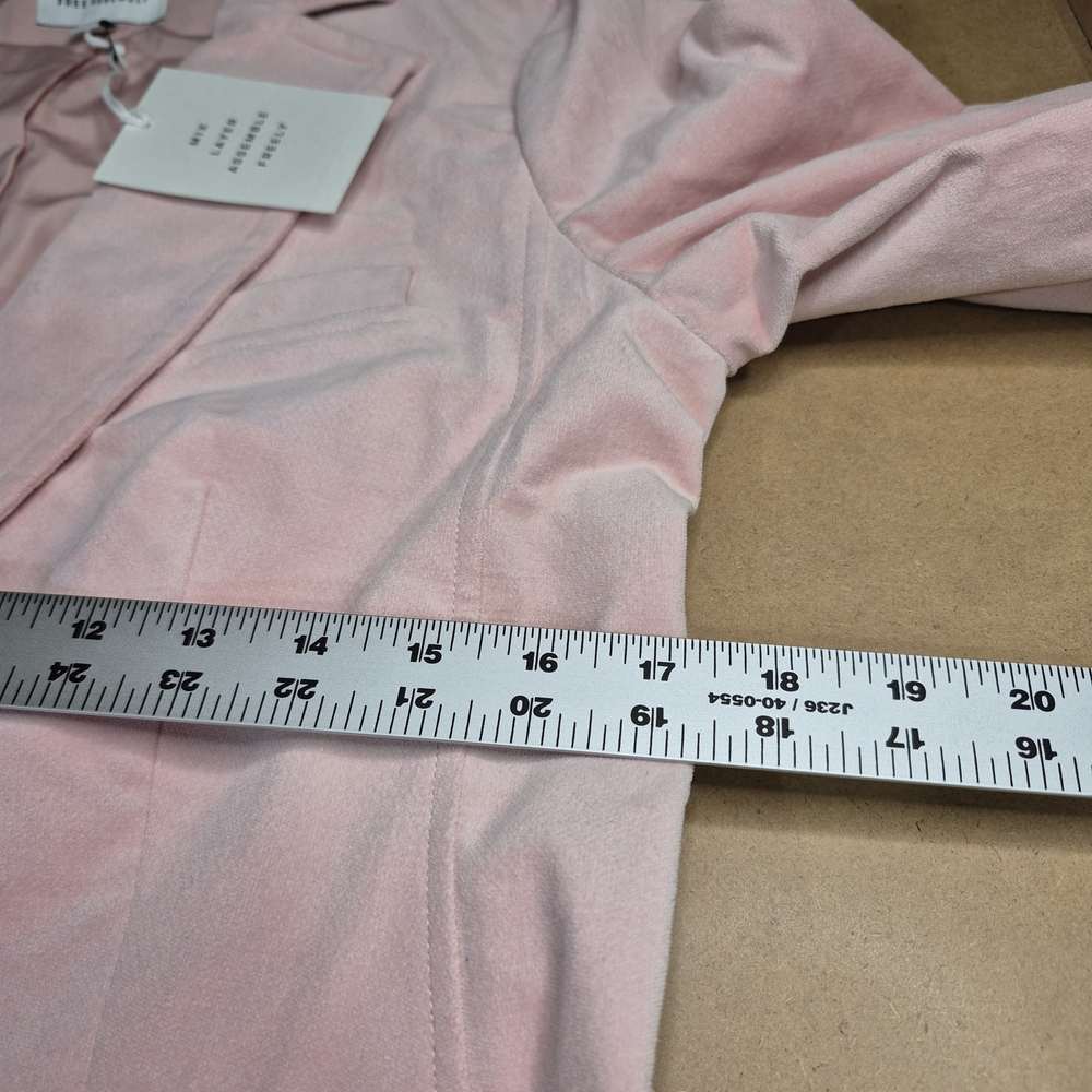 Free Assembly Blush Pink Velvet Blazer with Gold Buttons 2731/847 - Picture 10 of 11